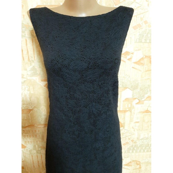 Розпродаж! Сукня-сарафан футляр із трикотажу колір-темно-синій L/XL