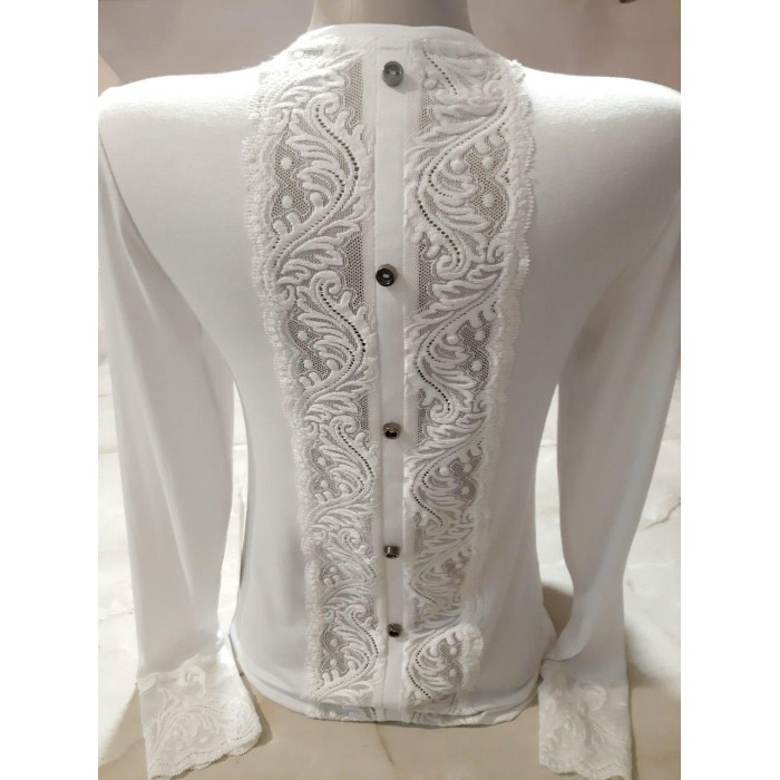 РОЗПРОДАЖ! Блуза/Лонгслів трикотаж біла 42/44р.