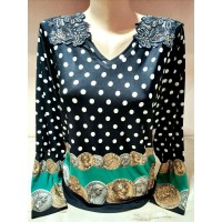 РОЗПРОДАЖ! Блуза ошатна трикотаж 46/48р.