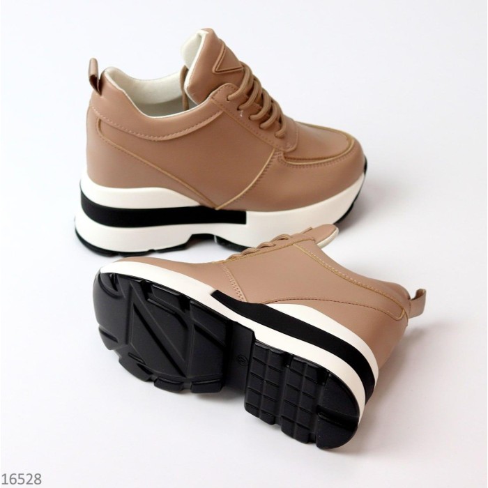 Снікерси жіночі екошкіра кольорово-темний моко демі на 36р