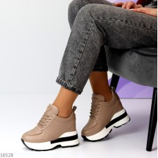 Снікерси жіночі екошкіра кольорово-темний моко демі на 36р