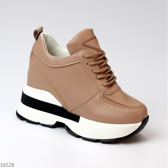 Снікерси жіночі екошкіра кольорово-темний моко демі на 36р