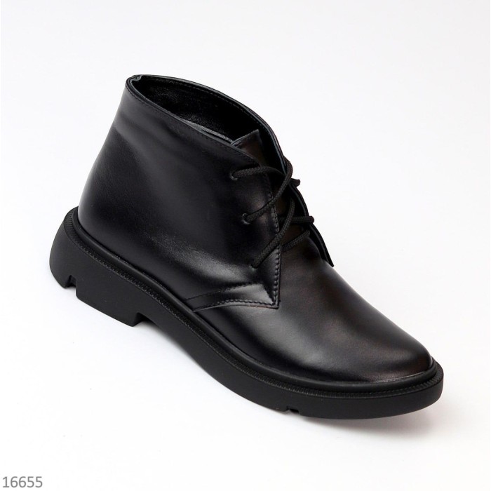 Ботинки женские натуральная кожа черные деми 36р.