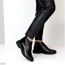 Черевики жіночі натуральна шкіра чорні демі 36р
