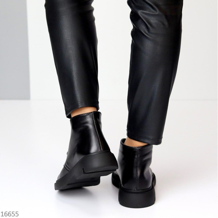 Ботинки женские натуральная кожа черные деми 36р.