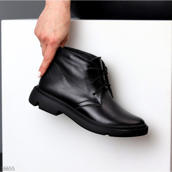 Ботинки женские натуральная кожа черные деми 36р.