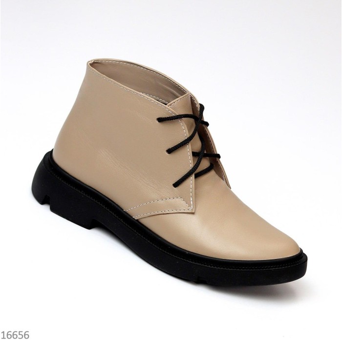 Черевики жіночі натуральна шкіра Темний беж демі 40,41р