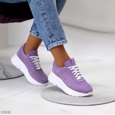 Кроссовки женские натуральная замша цвет сиреневый 36,37,38,39,40р.