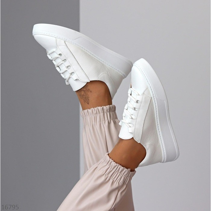 Кеди жіночі натуральна шкіра білі 38,39,40р