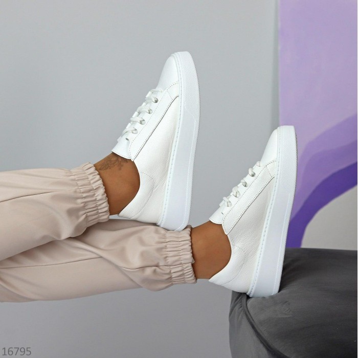 Кеди жіночі натуральна шкіра білі 38,39,40р