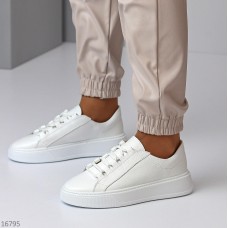 Кеди жіночі натуральна шкіра білі 38,39,40р