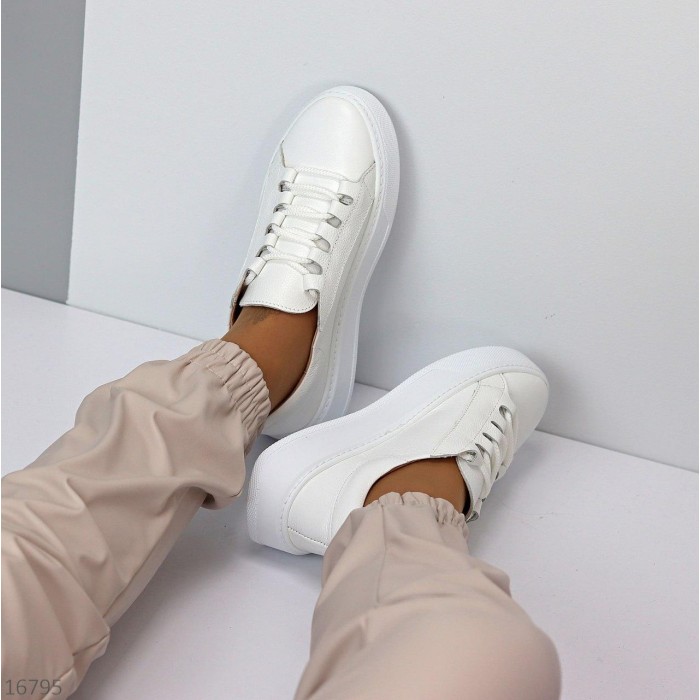 Кеди жіночі натуральна шкіра білі 38,39,40р