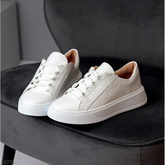 Кеди жіночі натуральна шкіра білі 38,39,40р