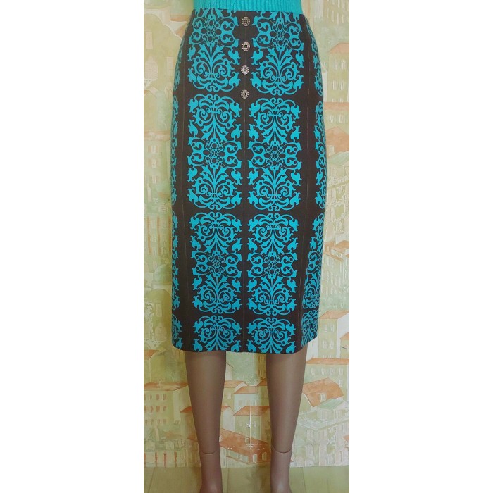 РОЗПРОДАЖ! Спідниця міді демісезонна колір бірюза 50,52,56,58р