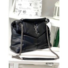 Сумка жіноча Лоран екошкіра люкс Чорна (срібло фурнітура)