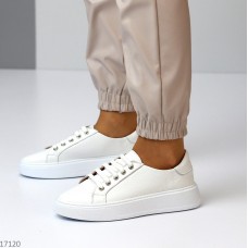 Кеди жіночі натуральна шкіра білі 36,37,38,39,40р