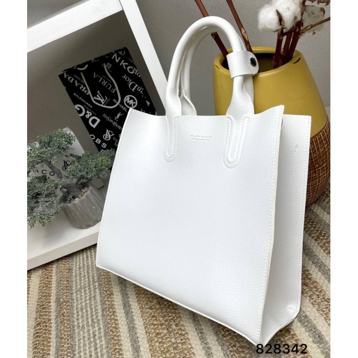 Сумка жіноча 3 відділи екошкіра Біла, Чорна, Айворі,Сіра