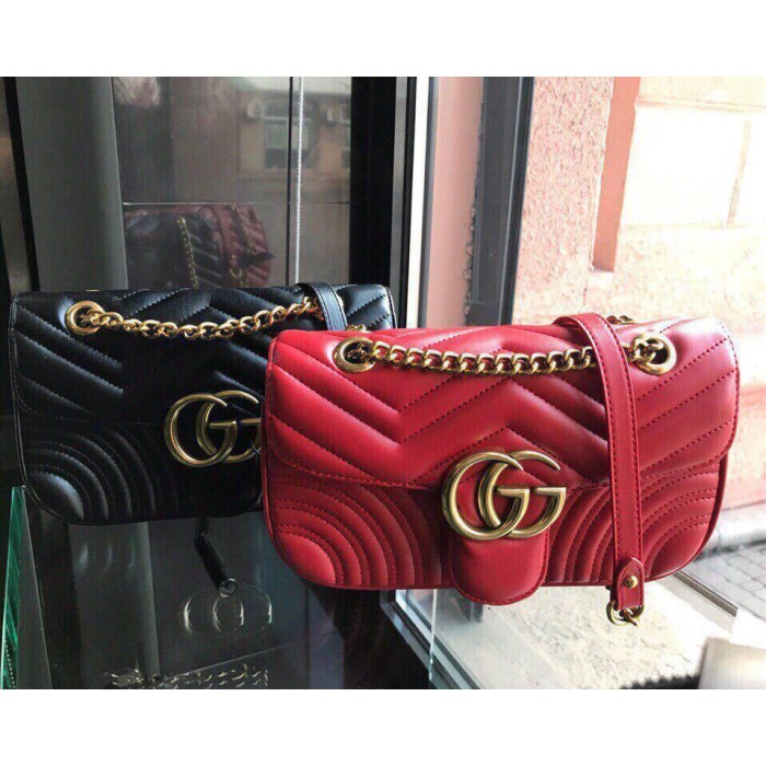 Сумка жіноча Гу натуральна шкіра Пудра, Червона, Біла Червоний