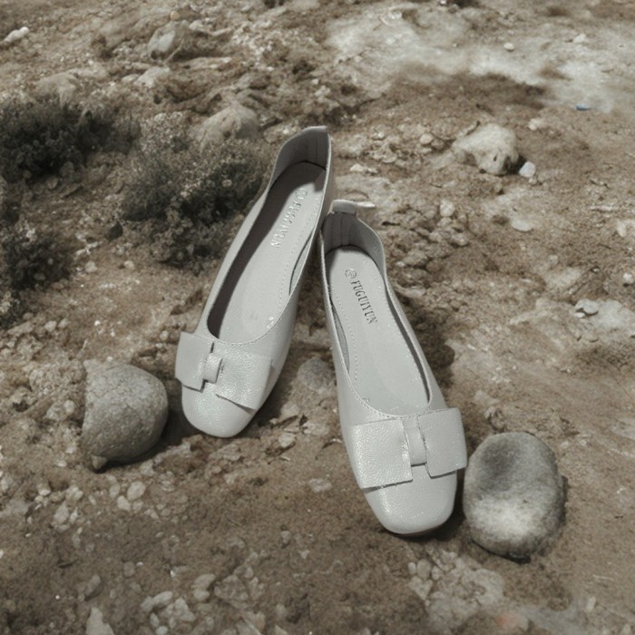 Балетки жіночі натуральна шкіра колір Айворі на 35,36,37,38,39,40р