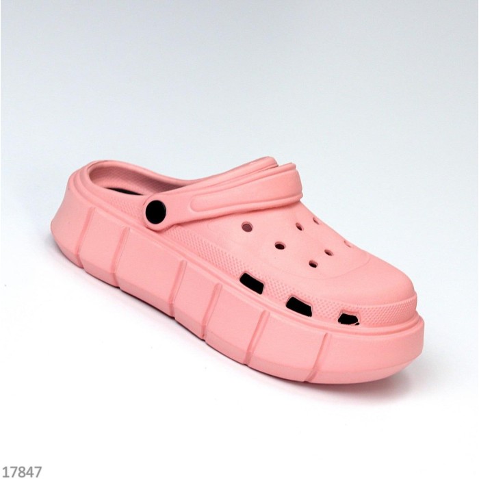 РОЗПРОДАЖ остання пара!!! Кроки/сабо жіночі на потовщеній підошві колір-пудра на 37/38р