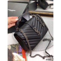 Сумка жіноча Лоран медіум з натуральної шкіри Чорна (фурнітура - срібло,матова,золото)