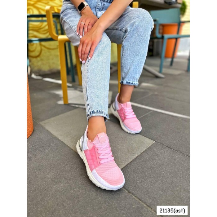 Кросівки жіночі рожеві вставки взуттєвий текстиль 37,38р