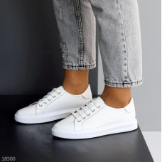 Кеди жіночі натуральна шкіра білі 36,37,38,39,40р