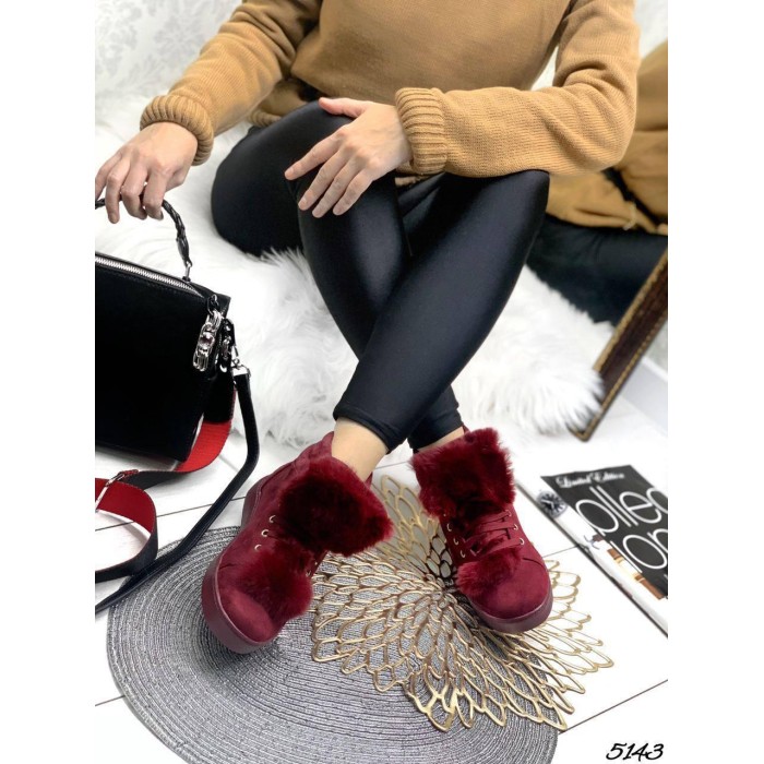 РОЗПРОДАЖ! Черевики демі сезон екозамша бордо на 38р