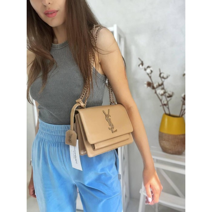 Сумка жіноча Лоран екошкіра люкс  3 відділи Беж