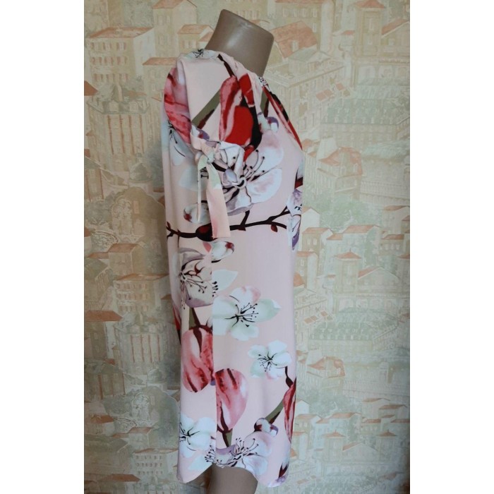 РОЗПРОДАЖ! Сукня літня софт пудра з принтом Oversize 44/46/48р