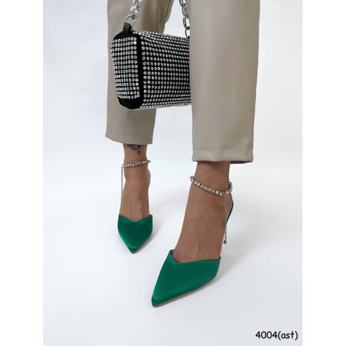 Туфлі жіночі взуттєвий текстиль колір смарагдові 39,40р