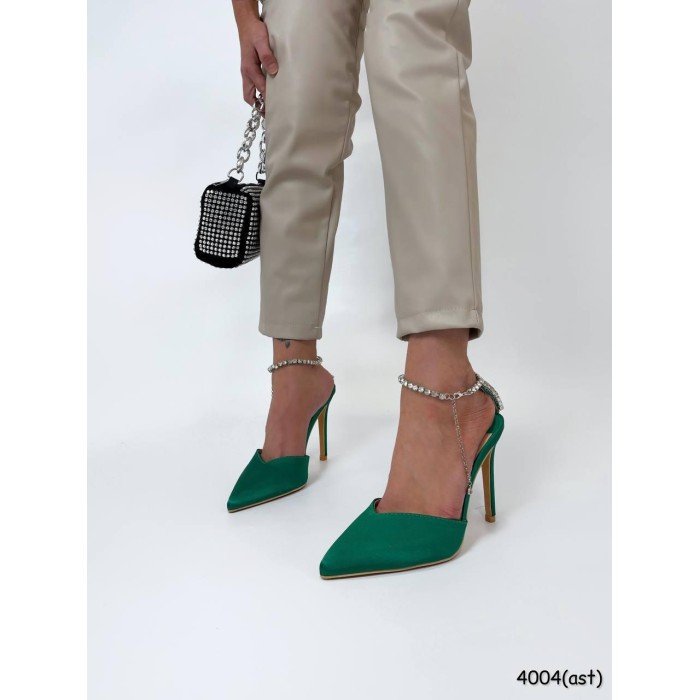 Туфлі жіночі взуттєвий текстиль колір смарагдові 39,40р