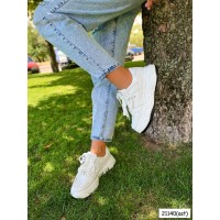 Кроссовки женские натуральная кожа белые на 37,38,39р