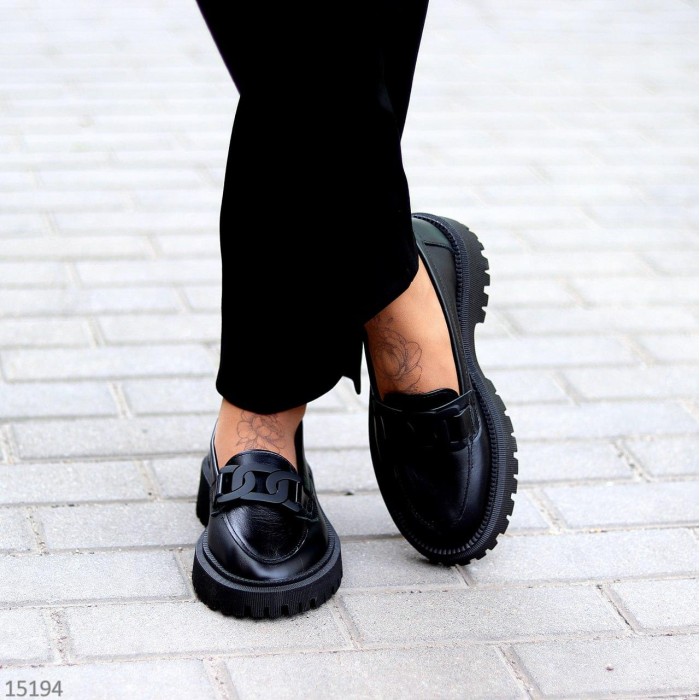 Лофери жіночі натуральна шкіра чорні 36,38,39,40р