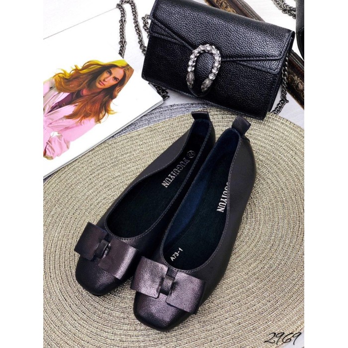 Балетки жіночі натуральна шкіра чорні 35,36,37.5,41р