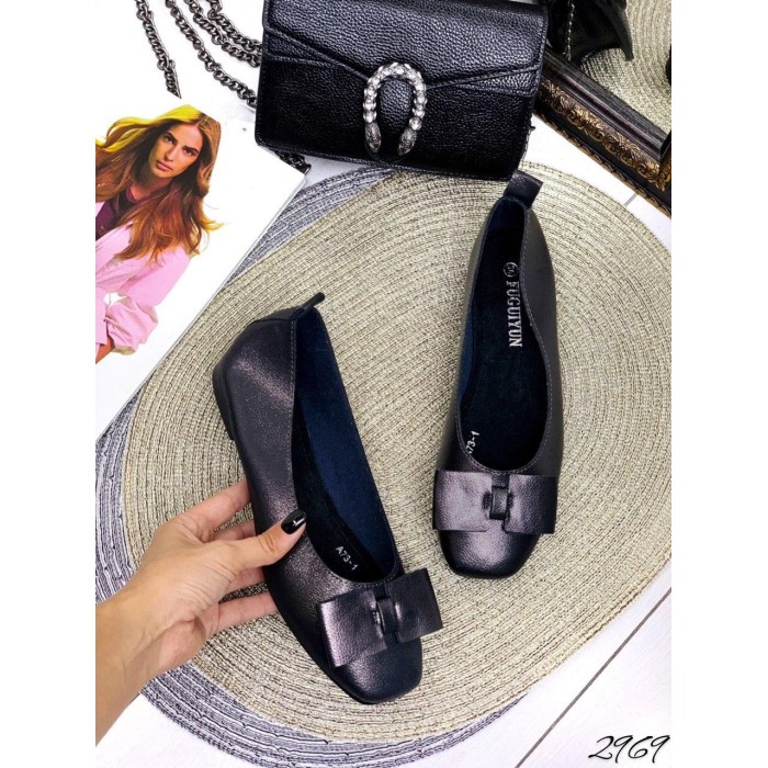 Балетки жіночі натуральна шкіра чорні 35,36,37.5,41р