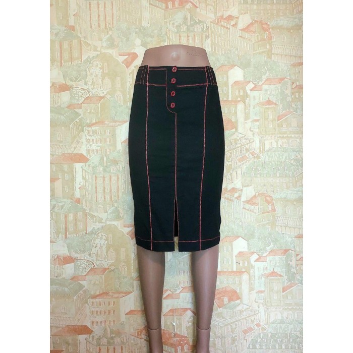 Костюм льон чорний із червоним S,L