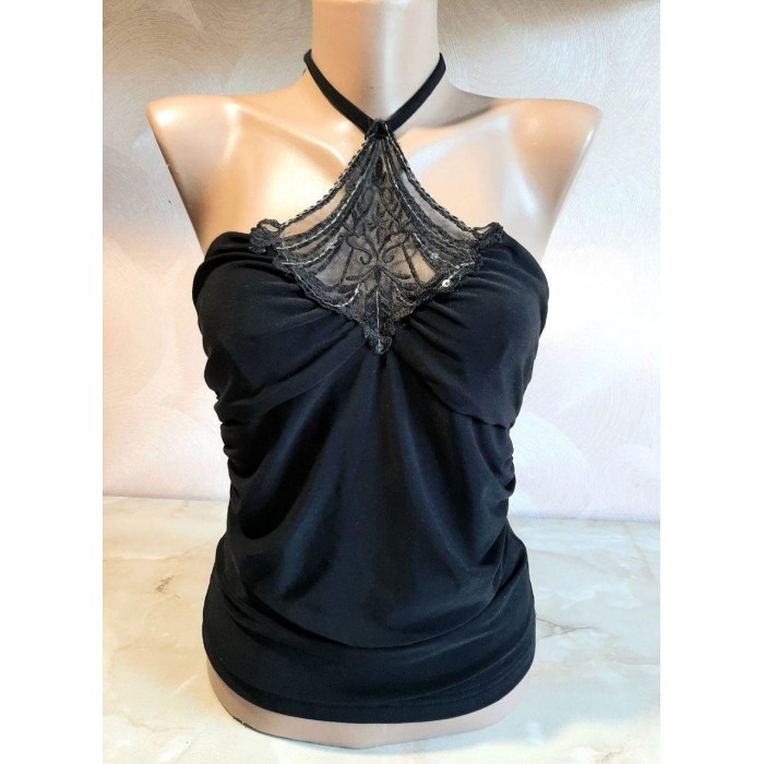 Майка з відкритими плечима чорна 44р