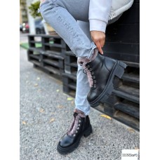 Черевики жіночі натуральна шкіра зима Чорні  36,39р