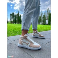 Кросівки жіночі еко-шкіра/еко-нубук колір-білий/рожевий на 35.5,36,37,39р