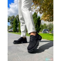 Туфли женские натуральная замша черные на 36р.