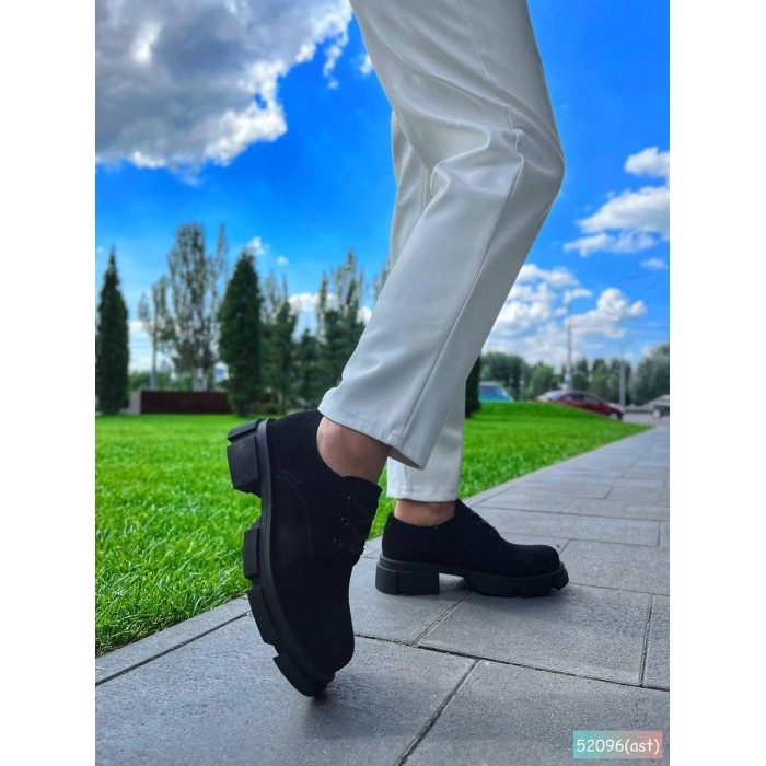 Туфлі жіночі натуральна замша чорні на 36р