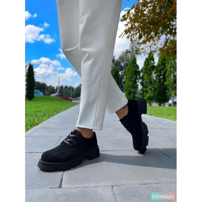 Туфлі жіночі натуральна замша чорні на 36р