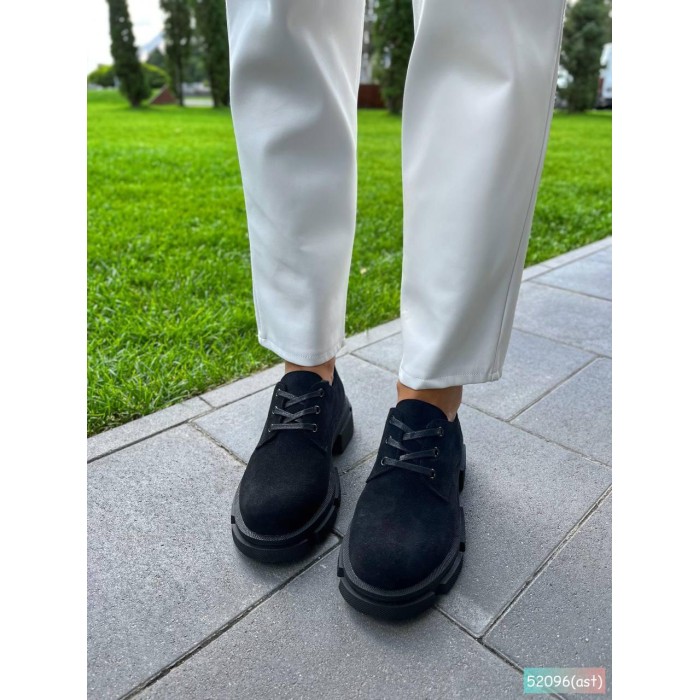 Туфлі жіночі натуральна замша чорні на 36р