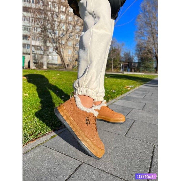 Кроссовки женские, натуральная замша рыжие зима на 38р