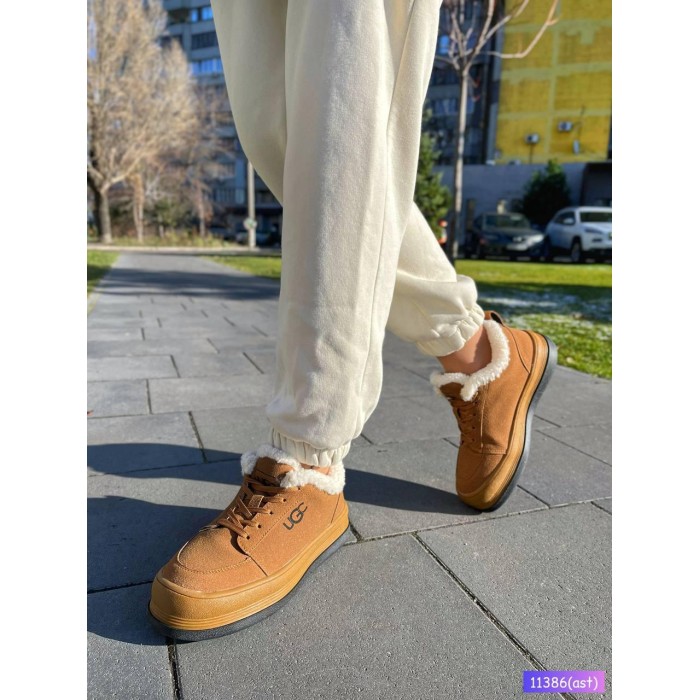 Кроссовки женские, натуральная замша рыжие зима на 38р