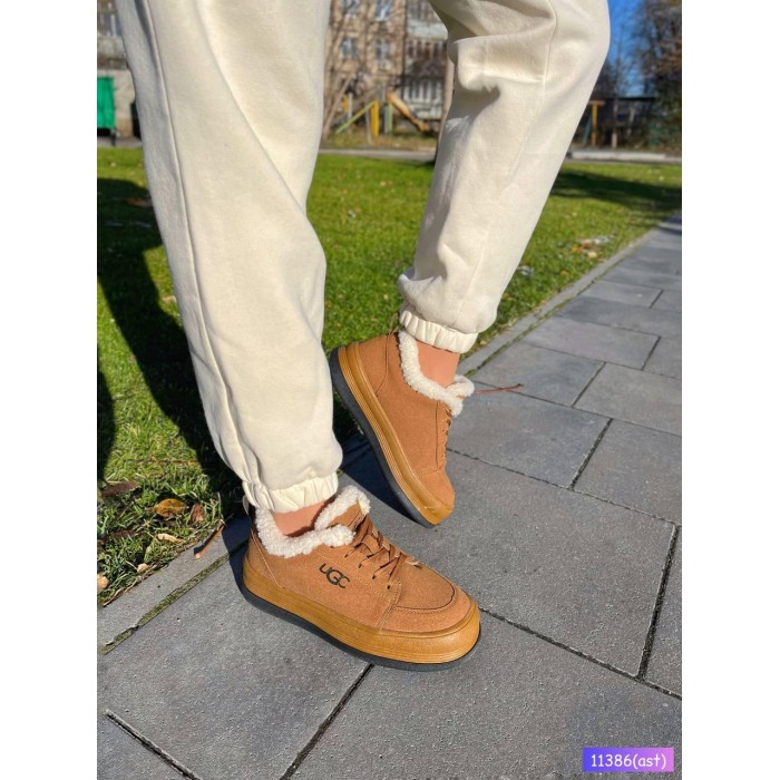 Кроссовки женские, натуральная замша рыжие зима на 38р