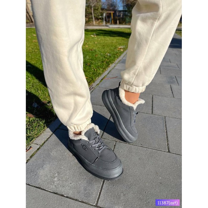 Кросівки жіночі, натуральна замша сірі зима на 35.5,38,40р