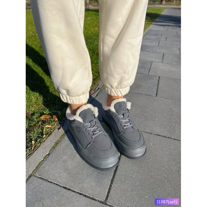 Кросівки жіночі, натуральна замша сірі зима на 35.5,38,40р