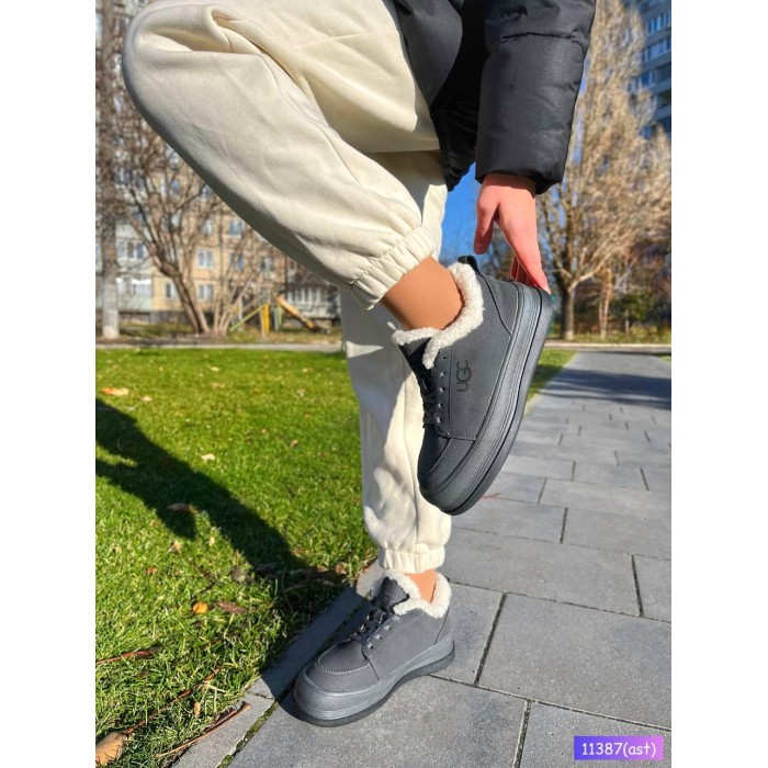 Кросівки жіночі, натуральна замша сірі зима на 35.5,38,40р